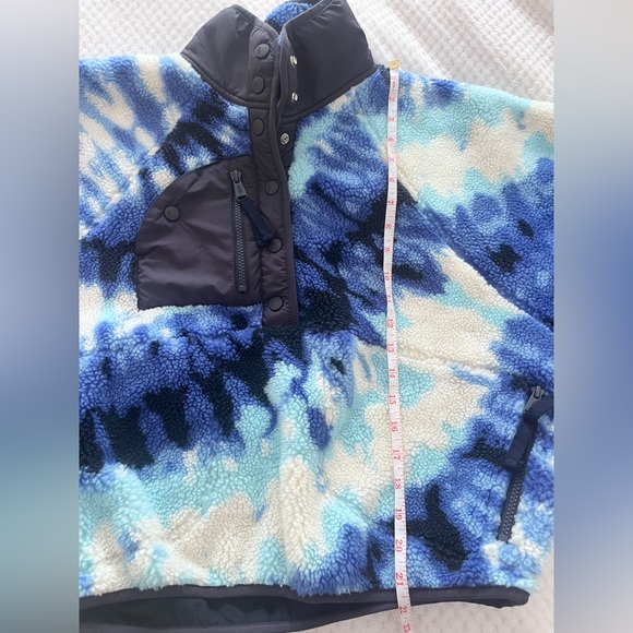Free People Movement Rocky Ridge Pullover Fleece Gorpcore Jacket  Blue Tie Dye - Picture 8 of 9